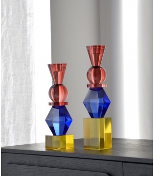 Candelabro decorativo Formas cristal color grande 2 - VP Interiorismo 2