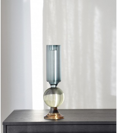 Candelabro decorativo Tubo cristal color pequeño - VP Interiorismo