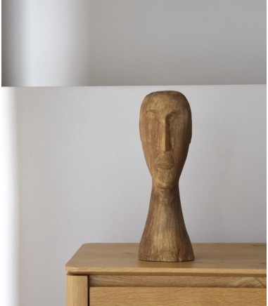 Escultura decorativa colec. África madera tallada a mano peq. - VP Interiorismo