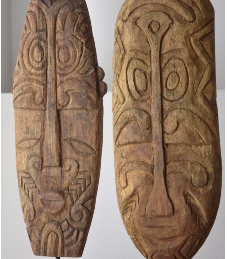 Escultura decorativa Tribal N2 madera tallada a mano - VP Interiorismo