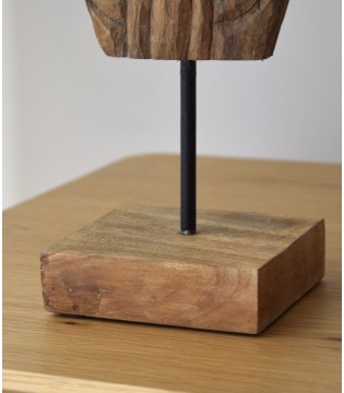 Escultura decorativa Tribal N2 madera tallada a mano - VP Interiorismo 2