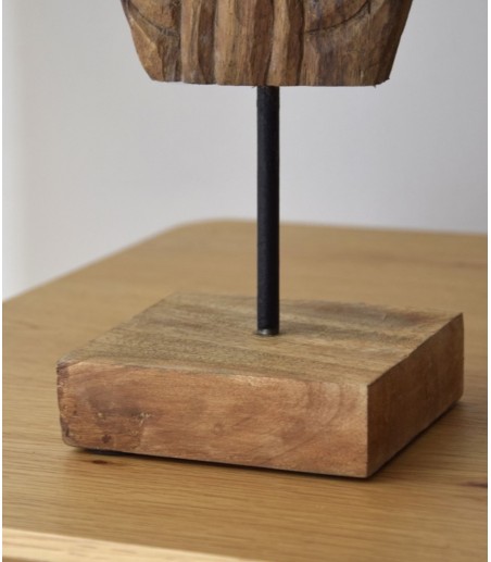 Escultura decorativa Tribal N2 madera tallada a mano - VP Interiorismo