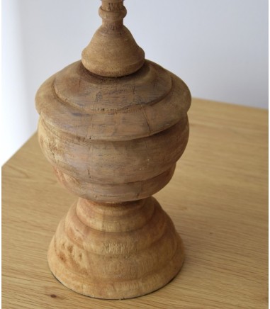Escultura decorativa Loa madera tallada a mano peq. - VP Interiorismo