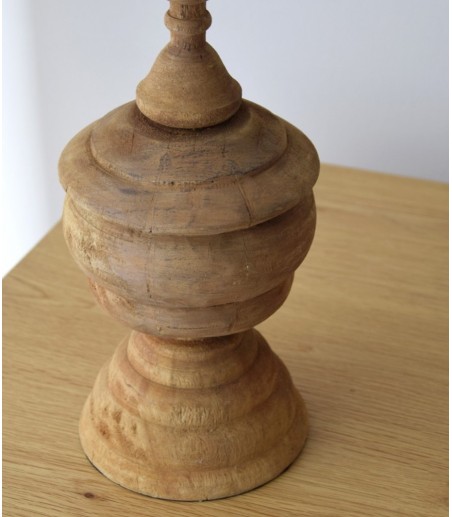 Escultura decorativa Loa madera tallada a mano peq. - VP Interiorismo