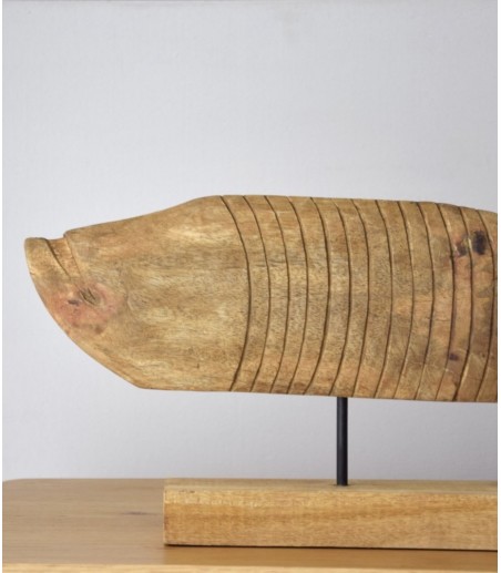 Escultura decorativa Mar madera tallada a mano gr. - VP Interiorismo