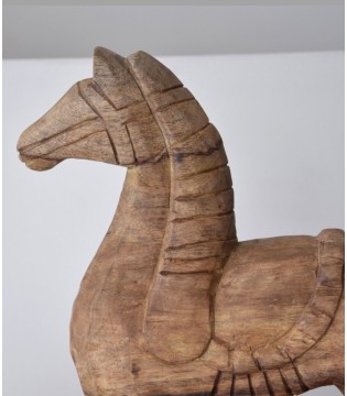Escultura decorativa Caballo N1 madera tallada a mano - VP Interiorismo 2