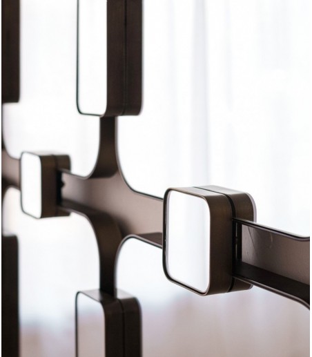 Espejo rectangular pared 1 marco metal - VP Interiorismo