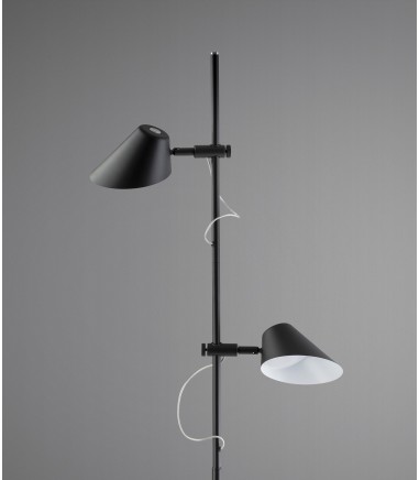 Lámpara de pie salón Esino 2L negro - Schuller