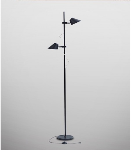 Lámpara de pie salón Esino 2L negro - Schuller