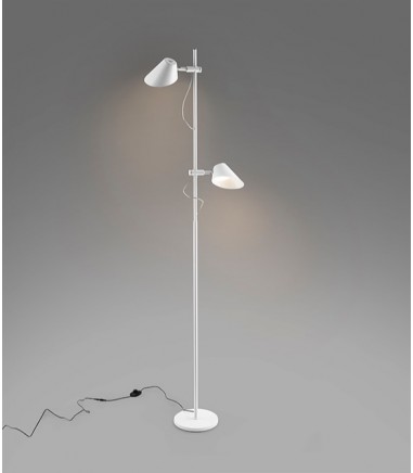 Lámpara de pie salón Esino 2L blanco - Schuller