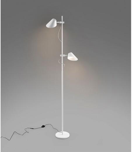 Lámpara de pie salón Esino 2L blanco - Schuller