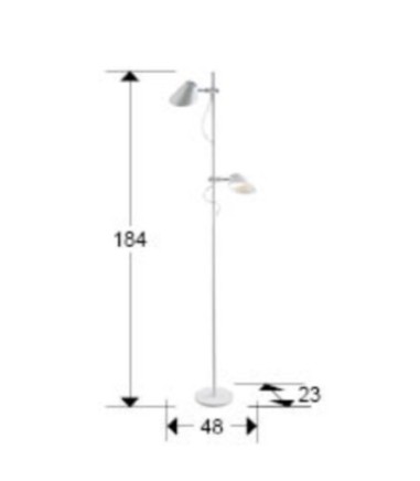 Lámpara de pie salón Esino 2L blanco - Schuller