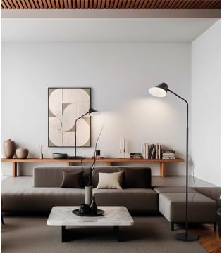 Lámpara de pie salón Esino 1L negro - Schuller 2
