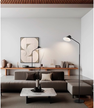Lámpara de pie salón Esino 1L negro - Schuller