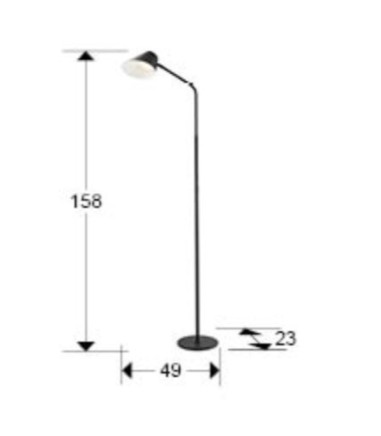 Lámpara de pie salón Esino 1L negro - Schuller