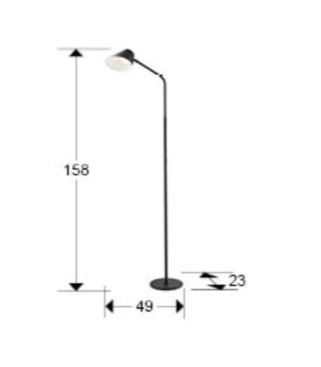Lámpara de pie salón Esino 1L negro - Schuller