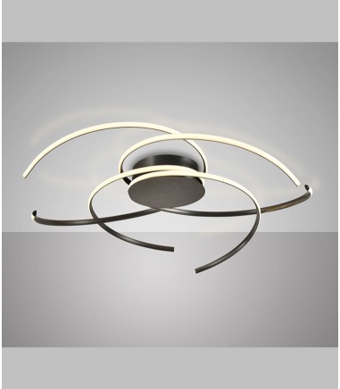 Gran plafón de techo Cadence negro - Schuller