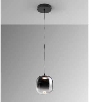 Lampara colgante de techo Onice 1L negro-smoke - Schuller 2