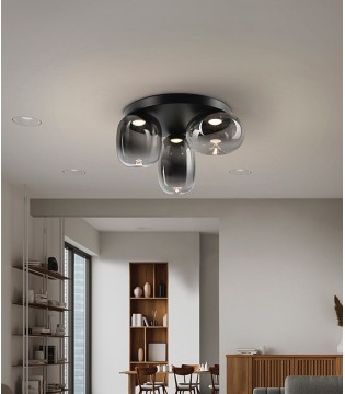 Plafón de techo Onice 3L negro-smoke - Schuller 2