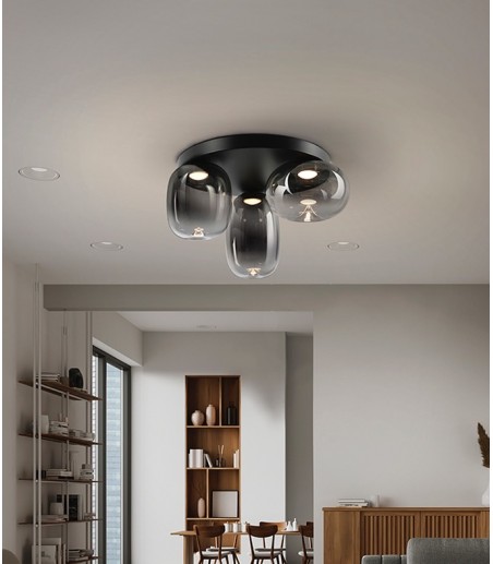 Plafón de techo Onice 3L negro-smoke - Schuller