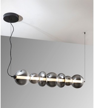 Lámpara colgante grande Gladis negro smoke - Schuller 2