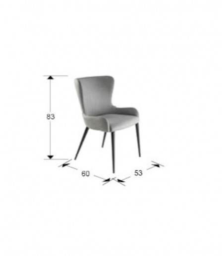 Silla gris claro Telma - Schuller