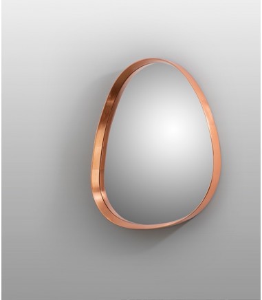 Espejo de pared Julie pequeño pan de oro rosa - Schuller