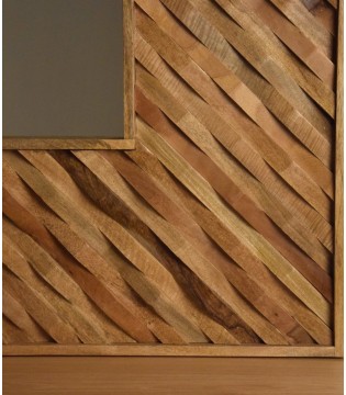 Espejo decorativo de madera cuadrado - VP Interiorismo 2