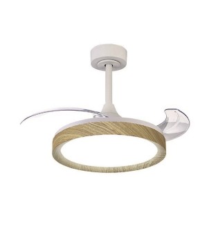 Ventilador de techo con luz y mando Mistral madera 106cm 8827 - Mantra