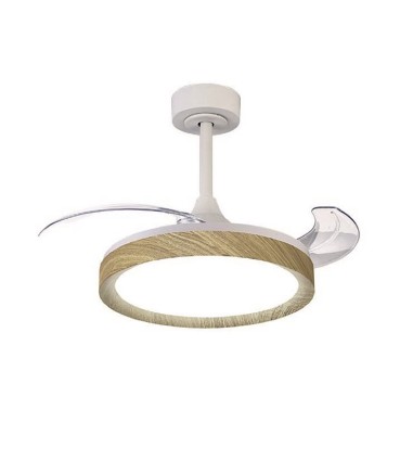 Ventilador de techo con luz y mando Mistral madera 106cm 8827 - Mantra