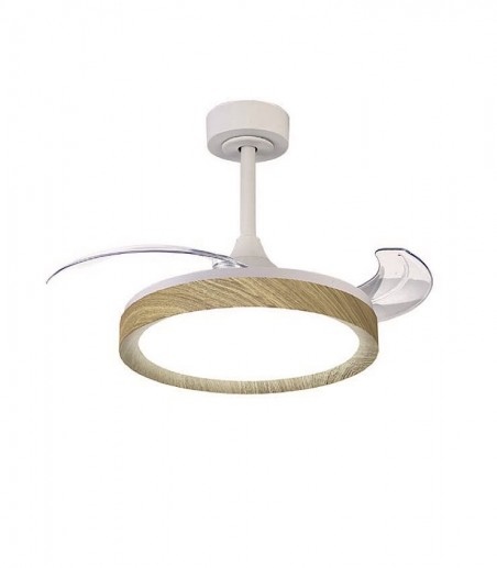 Ventilador de techo con luz y mando Mistral madera 106cm 8827 - Mantra