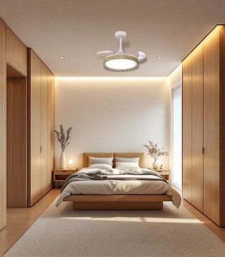 Ventilador de techo con luz y mando Mistral madera 106cm 8827 - Mantra 2