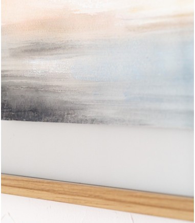 Cuadro abstracto horizonte N1 ocre gris - VP Interiorismo