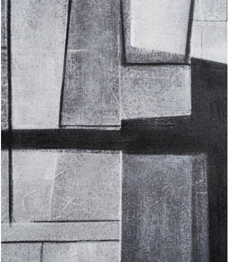 Cuadro abstracto en grises cristal N2 - VP Interiorismo