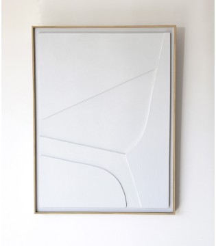 Cuadro relieve gris claro N1 - VP Interiorismo