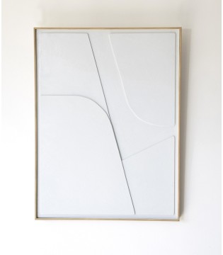 Cuadro relieve gris claro N2 - VP Interiorismo