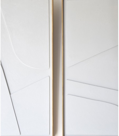 Cuadro relieve gris claro N2 - VP Interiorismo