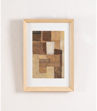 Cuadro abstracto Tierras cristal N4 - VP Interiorismo