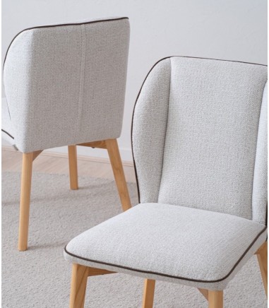 Set 2 sillas comedor Milan marfil - VP Interiorismo