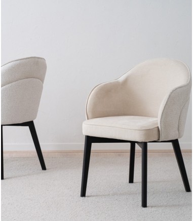 Set 2 sillas comedor Roma marfil  - VP Interiorismo