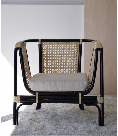 Sillón Julia en rattan con cojín - VP Interiorismo