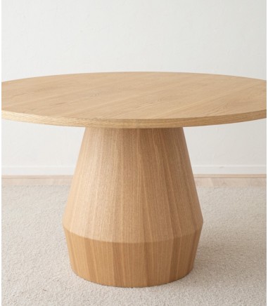Mesa comedor redonda fresno natural - VP Interiorismo