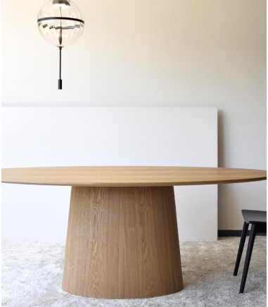 Mesa comedor oval fresno natural - VP Interiorismo