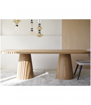 Mesa comedor Dolmen fresno natural - VP Interiorismo