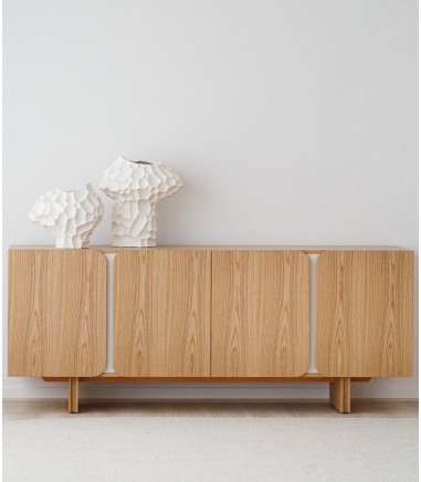 Aparador curva roble natural, arena mate - VP Interiorismo