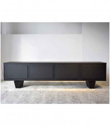 Mueble TV Río roble teñido negro - VP Interiorismo