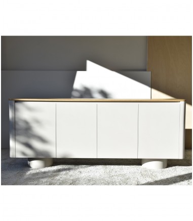 Aparador Cilindro gris arena, roble - VP Interiorismo