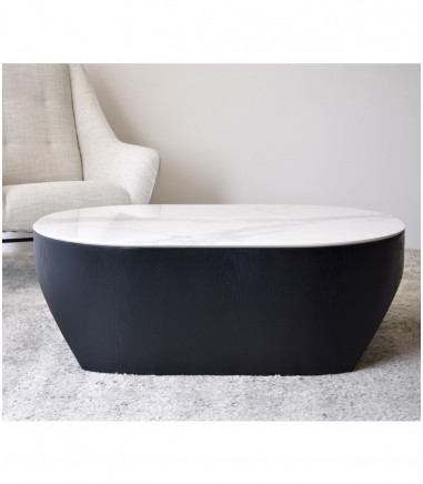 Mesa de centro Nora negro, blanco, gris - VP Interiorismo