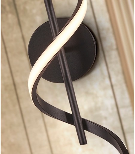 Aplique de pared Boa negro - Schuller