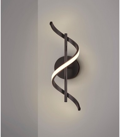 Aplique de pared Boa negro - Schuller